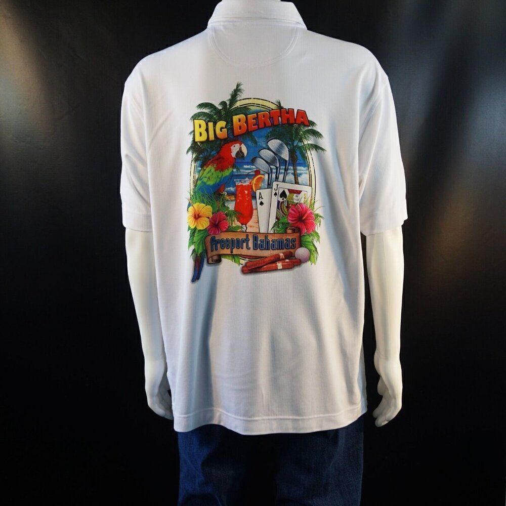 Big Bertha Bahamas 2013 Invitational Golf Polo Shirt Cutter & Buck Men Sz XL